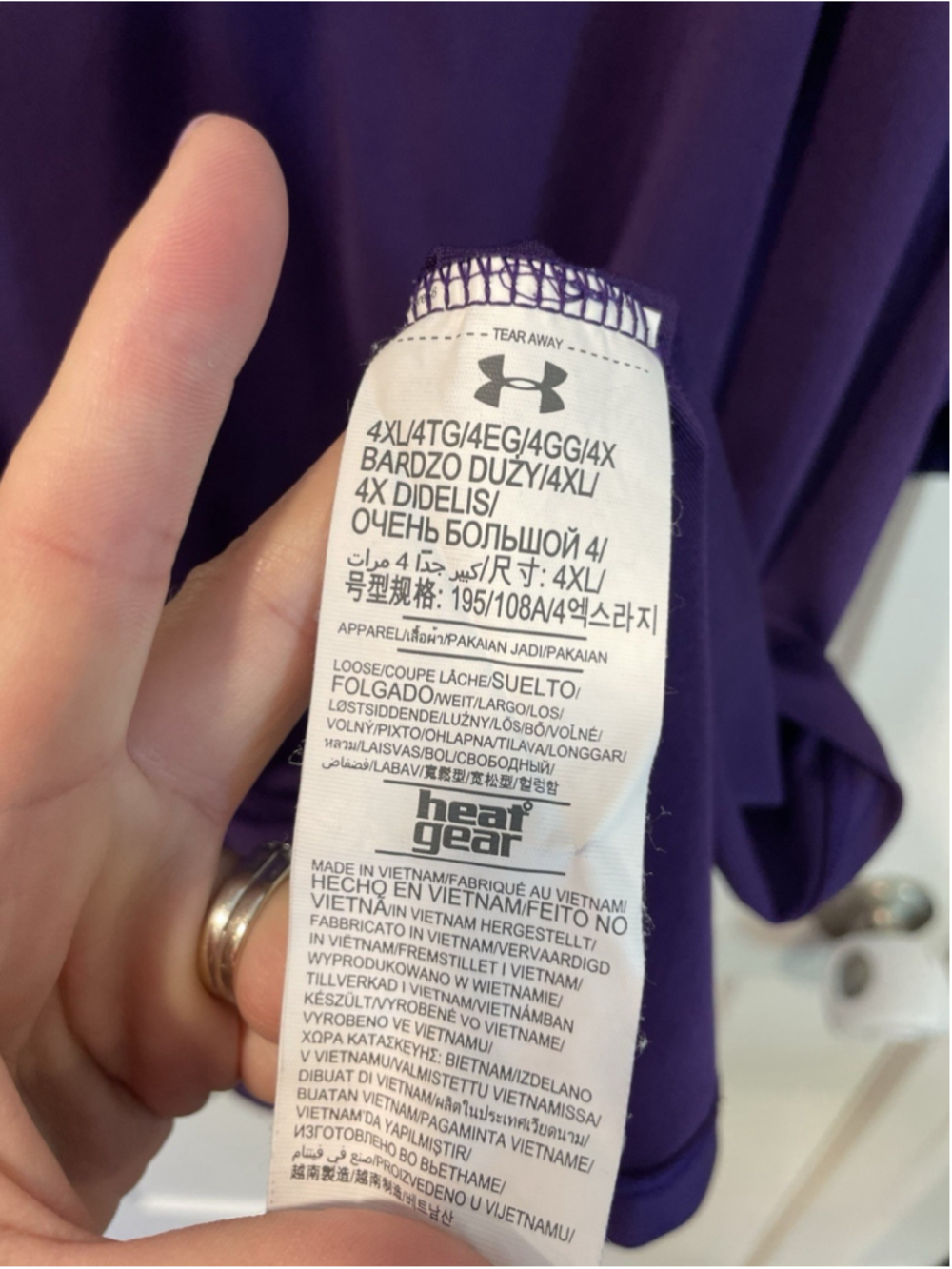 Under Armour Shirt Mens 4XL HeatGear Loose Fit Performance Golf Polo Purple - Picture 5 of 7